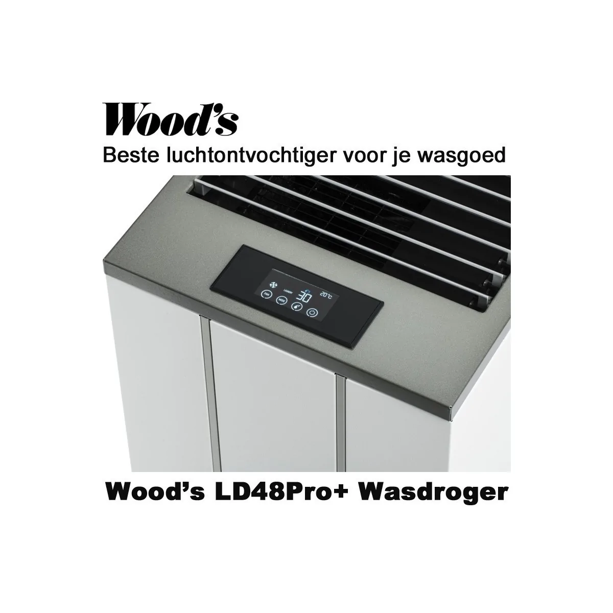 Woods LD48Pro+ Wasdroger & Luchtontvochtiger tot 195 m²|Luchtreinigeronline