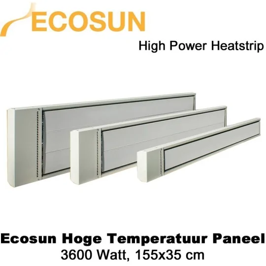 Ecosun hoge temperatuur paneel 3600W, 155x35 cm Ecosun hoge temperatuur paneel 3600W, 155x35 cm