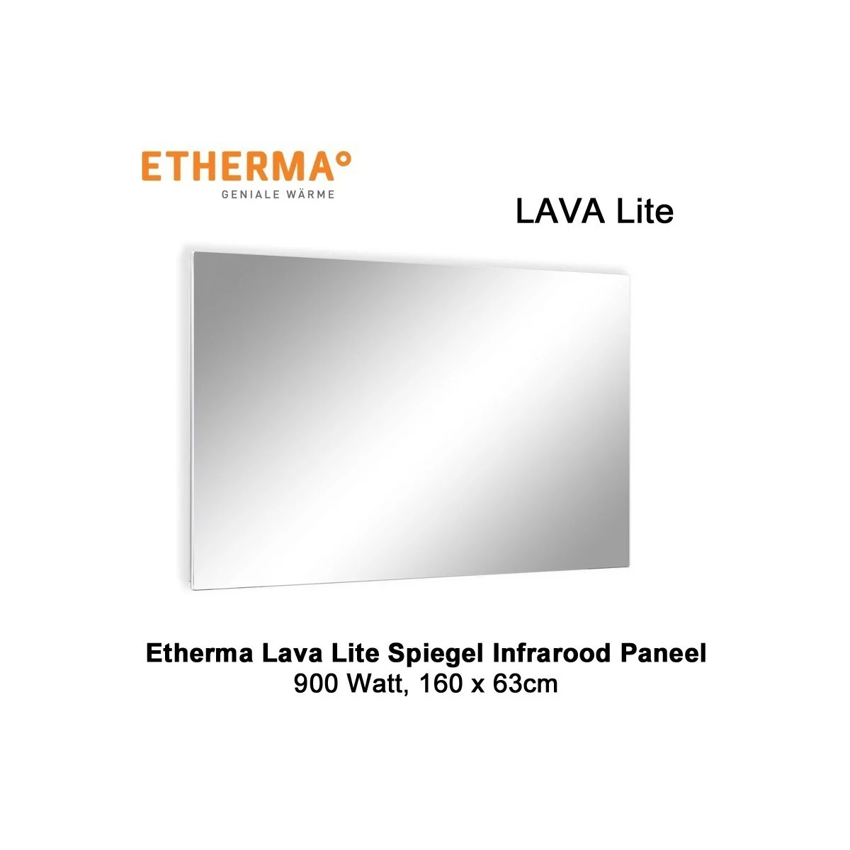 Etherma Lava Lite spiegel infrarood paneel, 900 Watt, 160 x 63 cm|Luchtreinigeronline