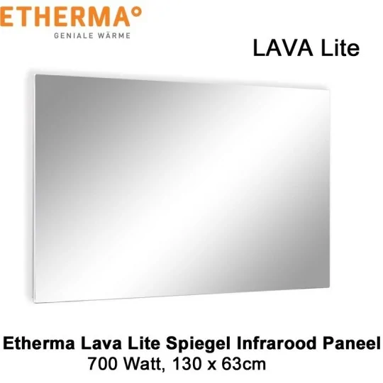 Etherma Lava Lite spiegel infrarood paneel, 700 Watt, 130 x 63 cm|Luchtreinigeronline