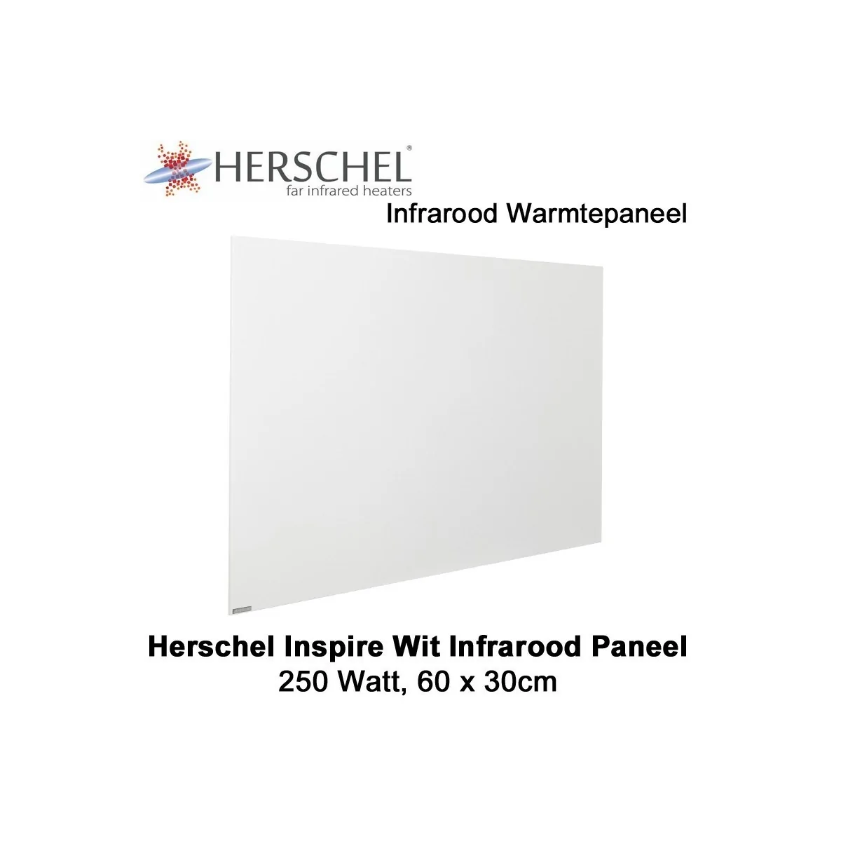 Herschel Inspire wit infrarood paneel 250 Watt, 60 x 30 cm|Luchtreinigeronline