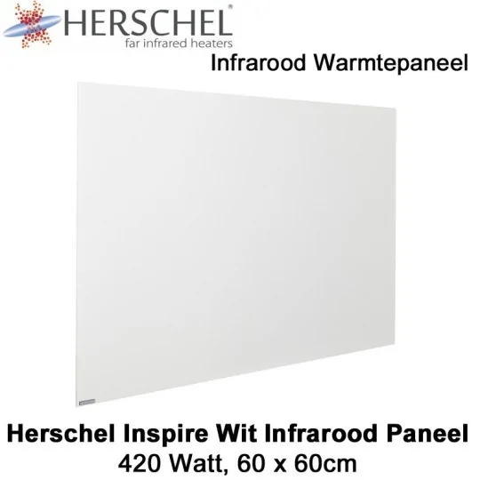 Herschel Inspire wit infrarood paneel 420 Watt, 60 x 60 cm Herschel Inspire wit infrarood paneel 420 Watt, 60 x 60 cm