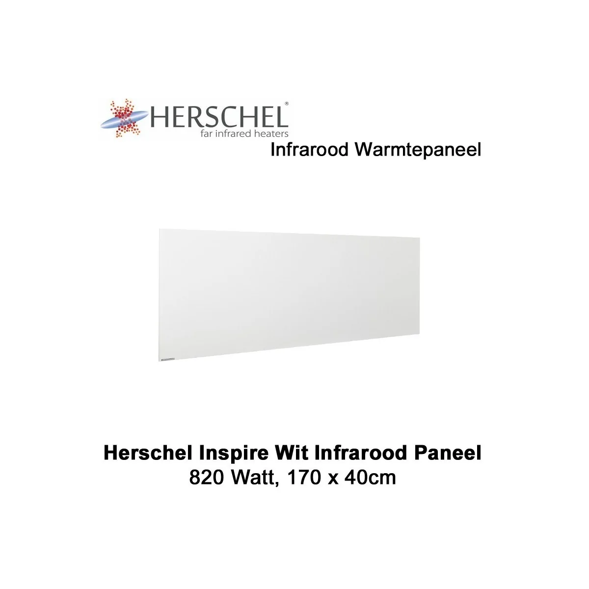 Herschel Inspire wit infrarood paneel, 820 Watt, 170 x 40 cm|Luchtreinigeronline