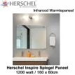 Herschel Inspire spiegel infrarood paneel 1250 Watt 160x60 cm|Luchtreinigeronline