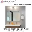 Herschel Inspire spiegel infrarood paneel 550 Watt, 80 x 60 cm|Luchtreinigeronline
