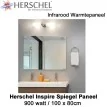 Herschel Inspire spiegel infrarood paneel 900 Watt, 100 x 80 cm|Luchtreinigeronline