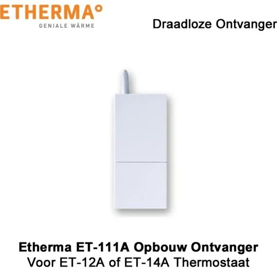 Etherma ET-111A ontvanger voor ET-11A en ET-14A thermostaten Etherma ET-111A ontvanger voor ET-11A en ET-14A thermostaten