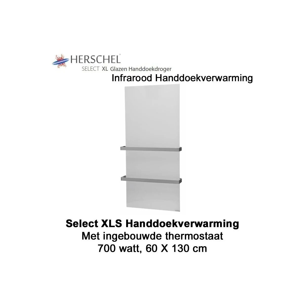 Herschel Select XLS Infrarood Handdoekverwarming, 700 Watt, 60 x 130 cm|Luchtreinigeronline