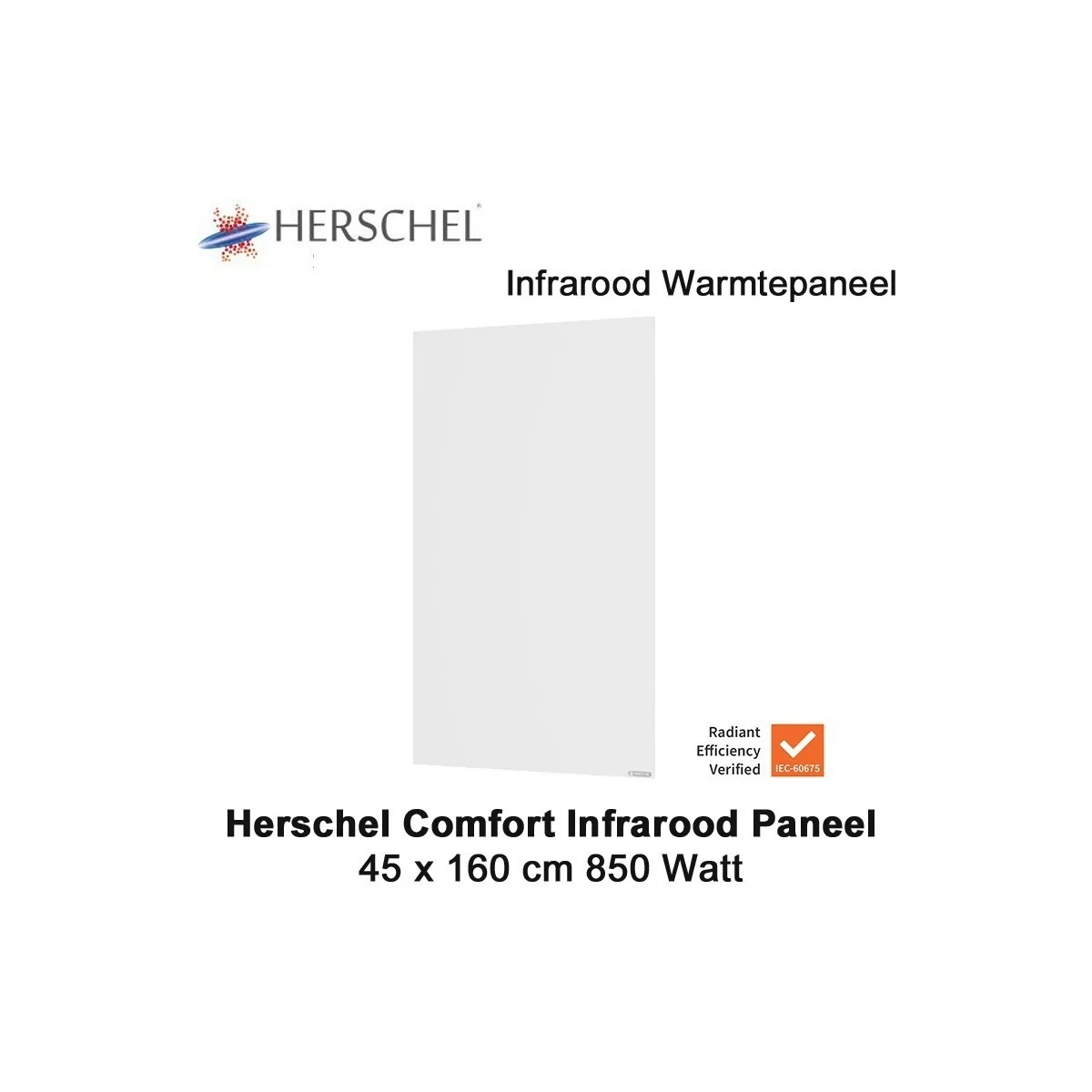 Herschel Comfort infrarood paneel 850 Watt, 45 x 160 cm|Luchtreinigeronline