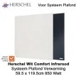 Herschel Comfort 850 Watt infrarood paneel wit voor systeemplafond 119.5 x 59.5 cm|Luchtreinigeronline