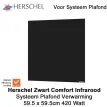 Herschel Comfort 420 Watt infrarood paneel zwart voor systeemplafond 59.5 x 59.5 cm|Luchtreinigeronline