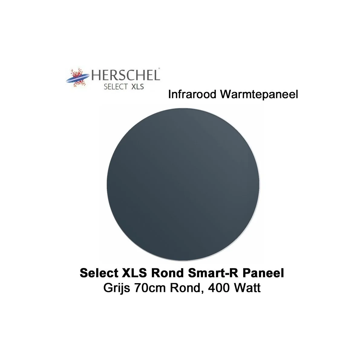 Herschel Select XLS Rond Infrarood Paneel Grijs 400 Watt, 70 cm rond|Luchtreinigeronline