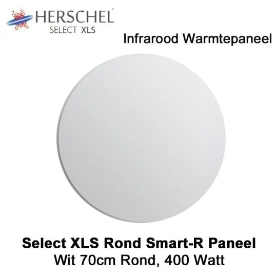 Herschel Select XLS Rond Infrarood Paneel Wit 400 Watt, 70 cm rond|Luchtreinigeronline