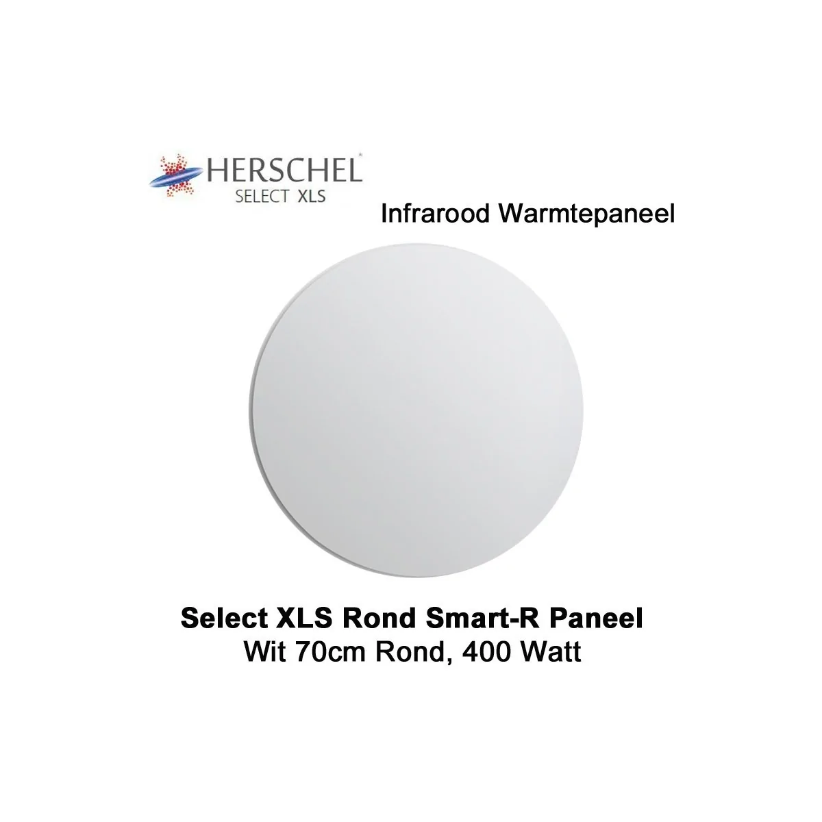 Herschel Select XLS Rond Infrarood Paneel Wit 400 Watt, 70 cm rond|Luchtreinigeronline
