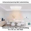 QH-HL Infraroodpaneel 400 Watt met ledverlichting en thermostaat, 65 x 63cm|Luchtreinigeronline