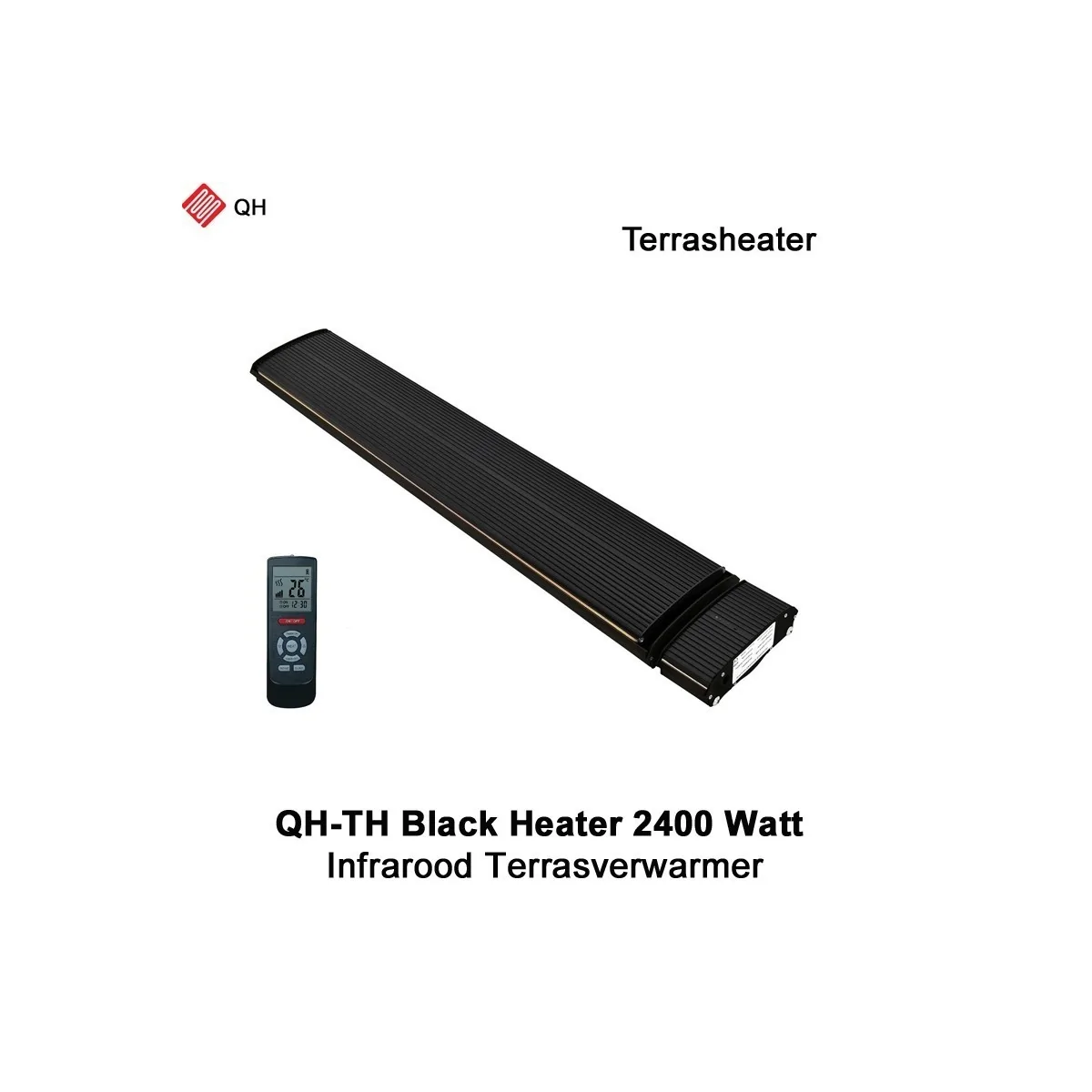 QH-TH Black Heater Infrarood Terrasverwarmer 2400 Watt|Luchtreinigeronline