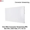 QH Eco Slim wit Convector Verwarming Wifi, 2000 Watt|Luchtreinigeronline