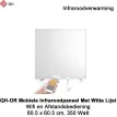 QH-OR Mobiel Infrarood paneel 350W met witte lijst, 60,5 x 60,5 cm|Luchtreinigeronline
