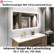 QH Spiegel infraroodverwarming met LED verlichting 60 x 120 cm 700 Watt|Luchtreinigeronline