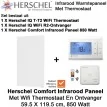 Herschel Comfort infrarood paneel 850 Watt 59,5 x 119,5 cm met thermostaat|Luchtreinigeronline