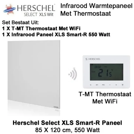 Herschel Select XLS infrarood panelen met ingebouwde ontvangers|Luchtreinigeronline.nl