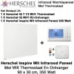 Herschel Inspire wit infrarood paneel met thermostaat, 350 Watt, 90 x 30 cm|Luchtreinigeronline