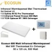 Ecosun Infrarood Paneel 600 Watt 120 x 60 cm, met Optima W R2 Pro thermostaat en ontvanger|Luchtreinigeronline