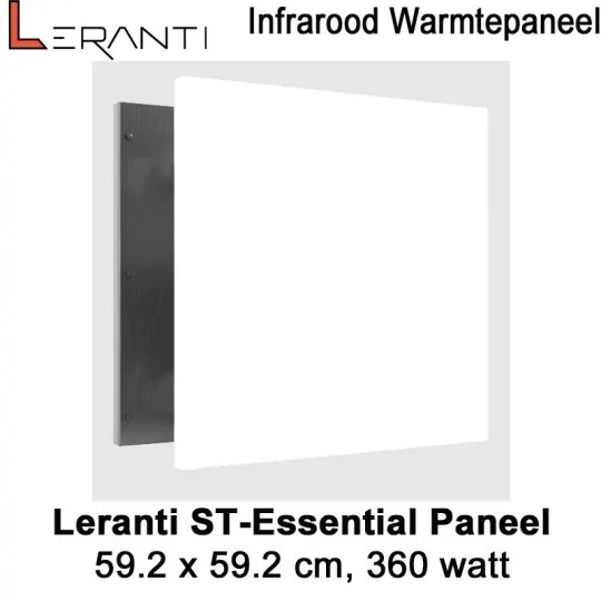 Leranti ST Essential 360 Watt infrarood paneel, 60 x 60 cm Leranti ST Essential 360 Watt infrarood paneel, 60 x 60 cm