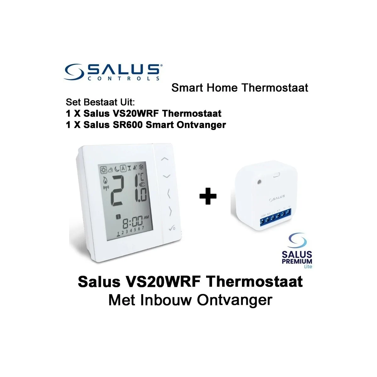 Salus VS20WRF Thermostaat met SR600 of SPE600 Ontvanger|Luchtreinigeronline