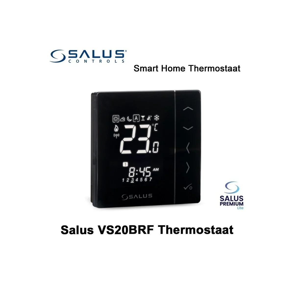 Salus VS20BRF Thermostaat Zwart