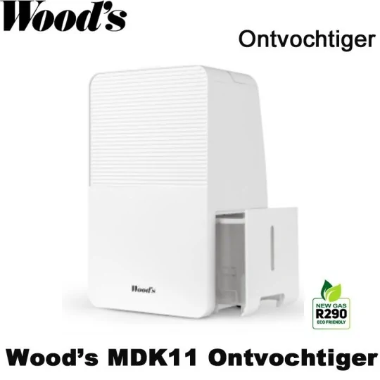Woods MDK11 portable luchtontvochtiger, tot 40 m²|Luchtreinigeronline