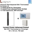 Leranti Power 750 Watt infrarood paneel met Optima W R2 Pro wifi thermostaat en ontvanger|Luchtreinigeronline