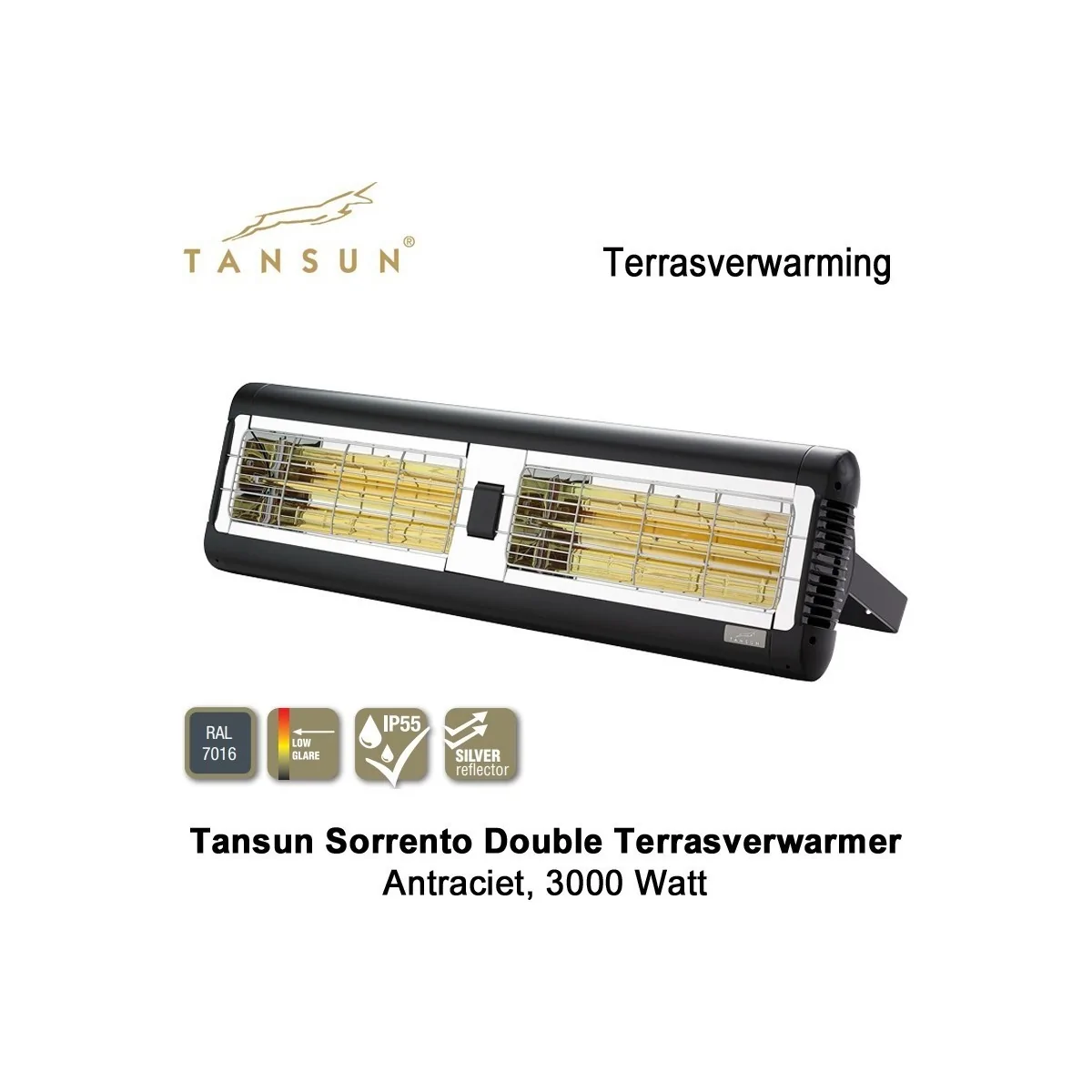 Tansun Sorrento Double 3000 Watt Terrasverwarmer|Luchtreinigeronline