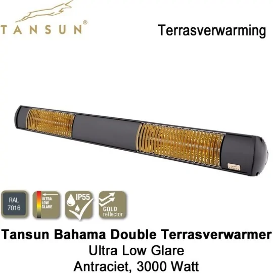 Tansun Bahama Double Ultra Low Glare 3000 watt Terrasverwarmer|Luchtreinigeronline