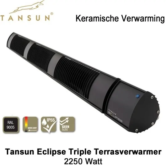 Tansun Eclipse Triple 2250 watt Keramische Terrasverwarmer|Luchtreinigeronline