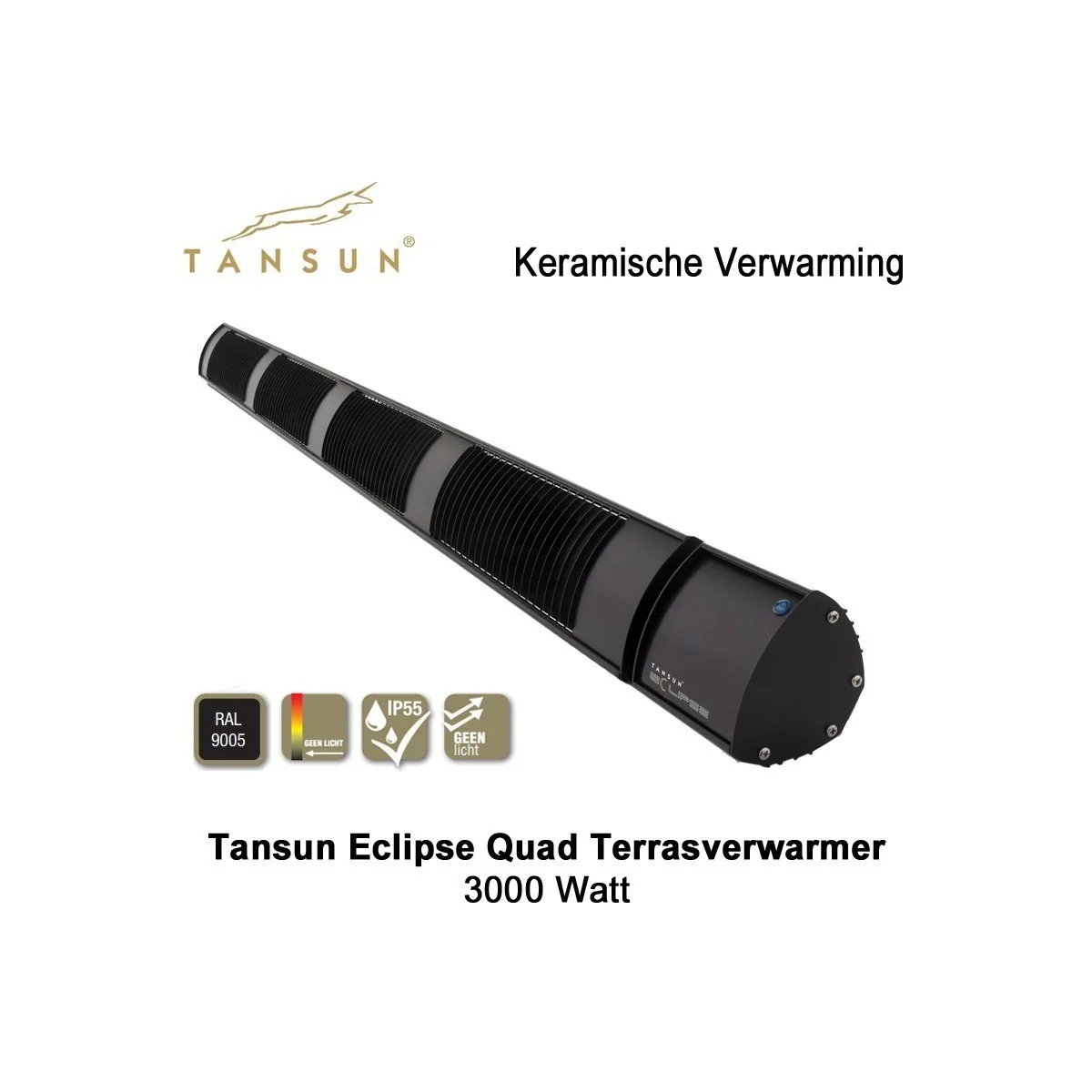 Tansun Eclipse Quad 3000 watt Keramische Terrasverwarmer|Luchtreinigeronline