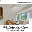 QH-6H Prestige 1800 Watt Infrarood paneel 94 x 64 cm met Wifi thermostaat|Luchtreinigeronline