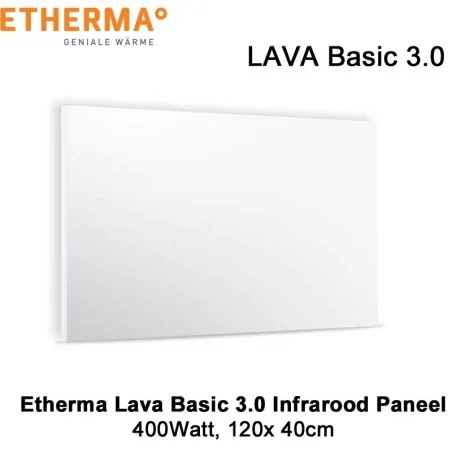 Etherma Lava Basic 3.0 infrarood paneel 400 Watt 120 x 40 cm