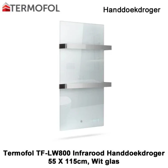 Termofol TF-LW800 Wit Glas Infrarood Handdoekdroger|Luchtreinigeronline