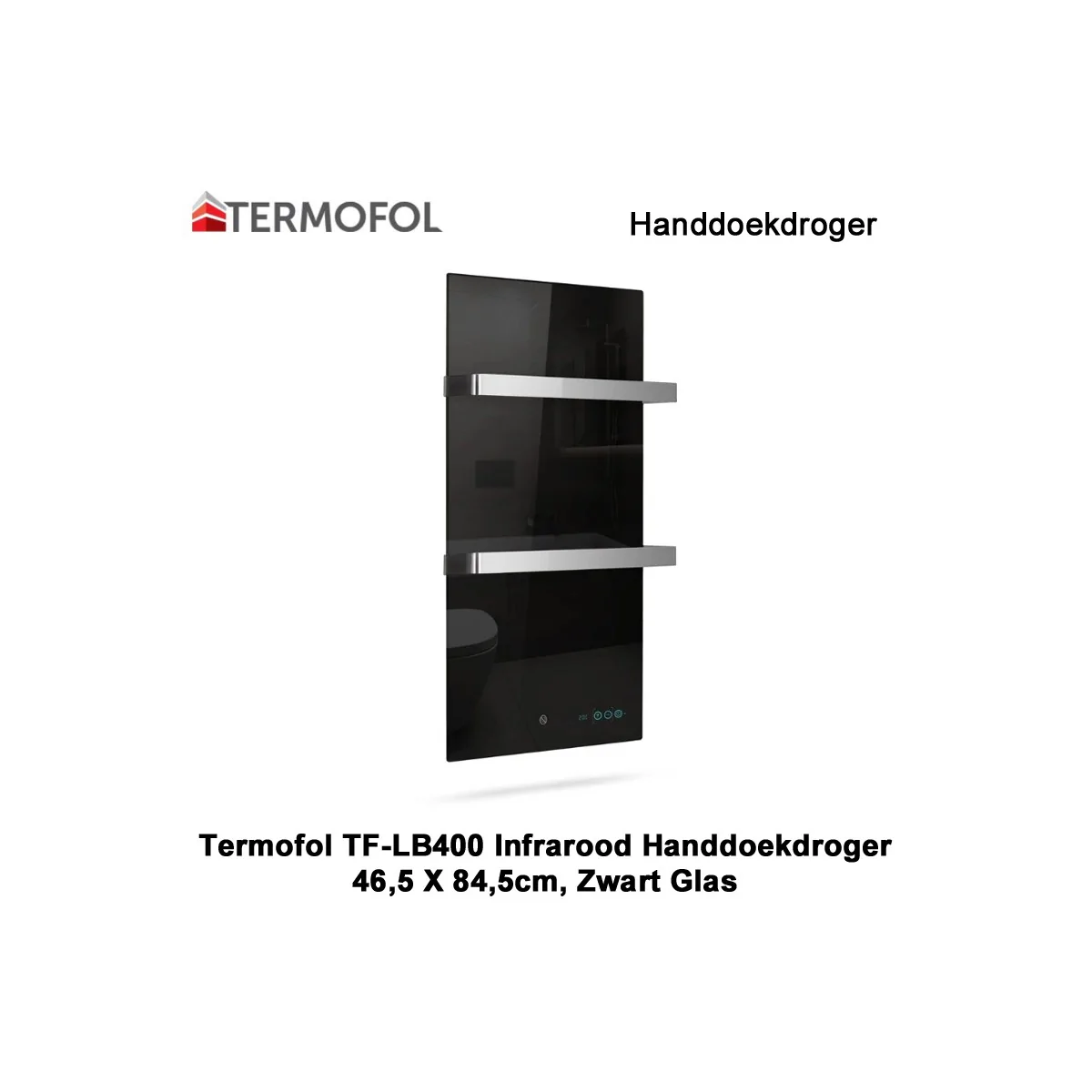 Termofol TF-LB400 Zwart Glas Infrarood Handdoekdroger|Luchtreinigeronline