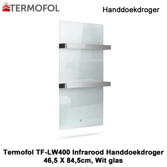 Termofol TF-LW400 Wit Glas Infrarood Handdoekdroger|Luchtreinigeronline