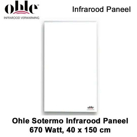 Ohle Sotermo infrarood paneel 670 Watt, 40 x 150 cm|Luchtreinigeronline