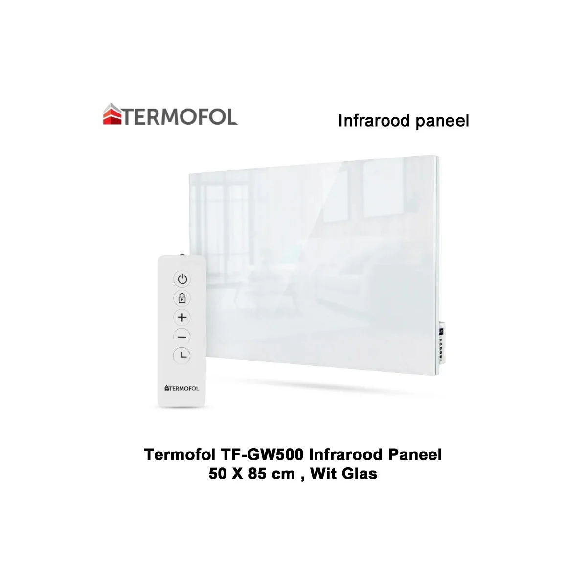 Termofol TF-GW500 Wit glazen infrarood paneel|Luchtreinigeronline