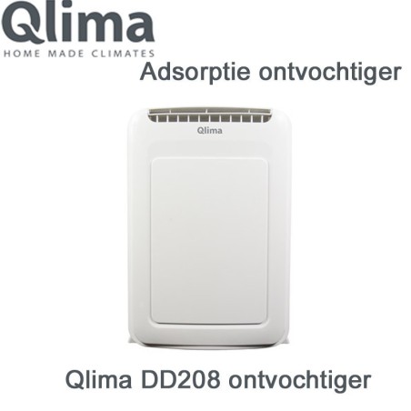 Qlima DD208 wit Mobiele adsorptie ontvochtiger tot 30 m²