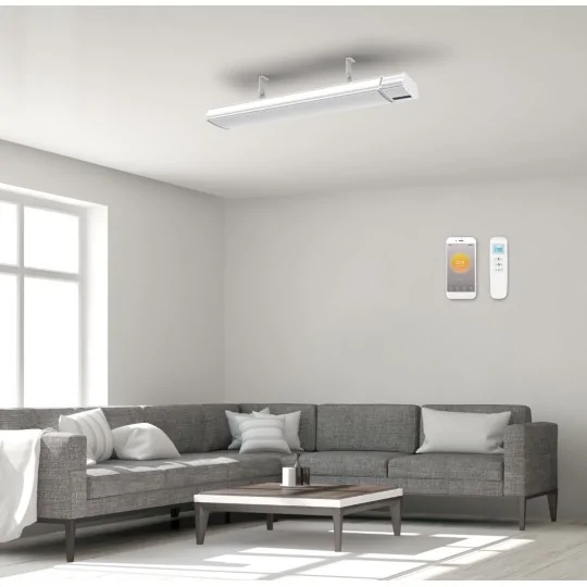 QH Infrarood terrasheater Wit 1800 Watt met afstandsbediening|Luchtreinigeronline