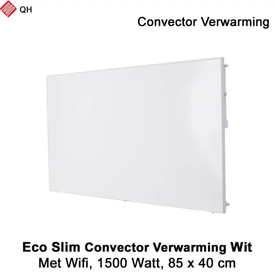 QH Eco Slim wit Convector Verwarming Wifi, 1500 Watt|Luchtreinigeronline