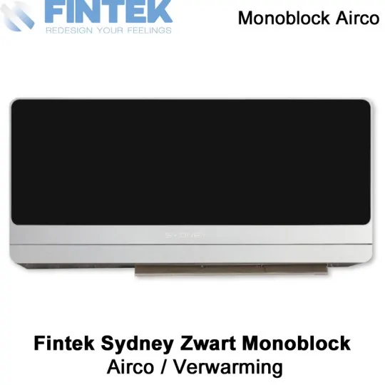 Fintek Sydney Monoblock Airco / Warmtepomp met zwart front|Luchtreinigeronline