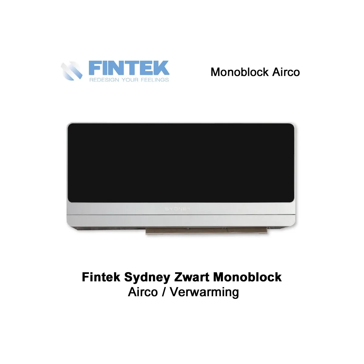 Fintek Sydney Monoblock Airco / Warmtepomp met zwart front|Luchtreinigeronline