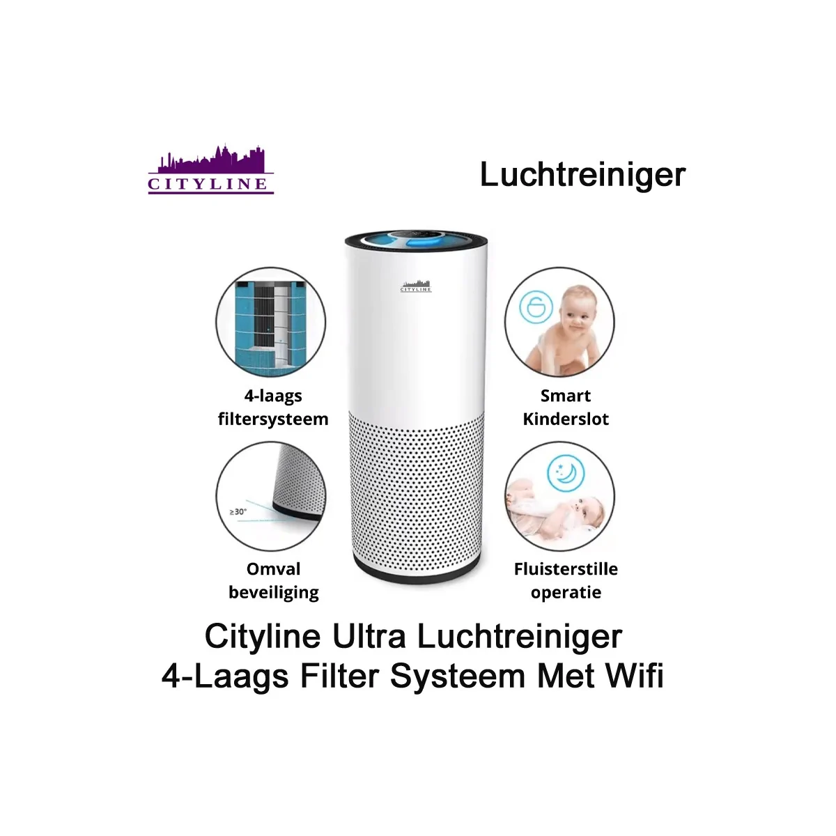 Cityline Ultra luchtreiniger met wifi|Luchtreinigeronline
