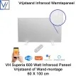VH Superia mobiel infrarood paneel 600 Watt met witte lijst, 60 x 100 cm|Luchtreinigeronline